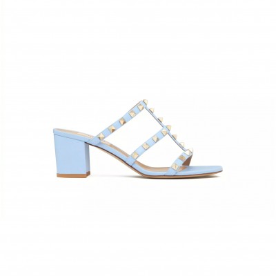 VALENTINO ROCKSTUD CALFSKIN LEATHER SLIDE SANDAL 60 MM 4W2S0C47VOD_ZQW